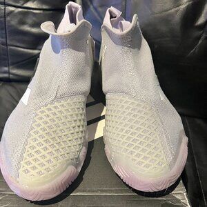 Adidas Stycon Laceless Hard Court Tennis Shoes  Gray Purple Womens Size 8.5